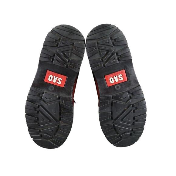 SAO Shoes Mens 9 Boots Leather Vintage Stacy Adams Red Chukka Chunky Retro Ankle - Picture 11 of 14